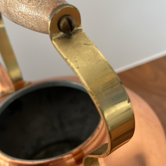 COPRAL Vintage Copper Tea Pot Kettle Made Portugal Shabby Chic Cabincore Decor - Picture 11 of 16